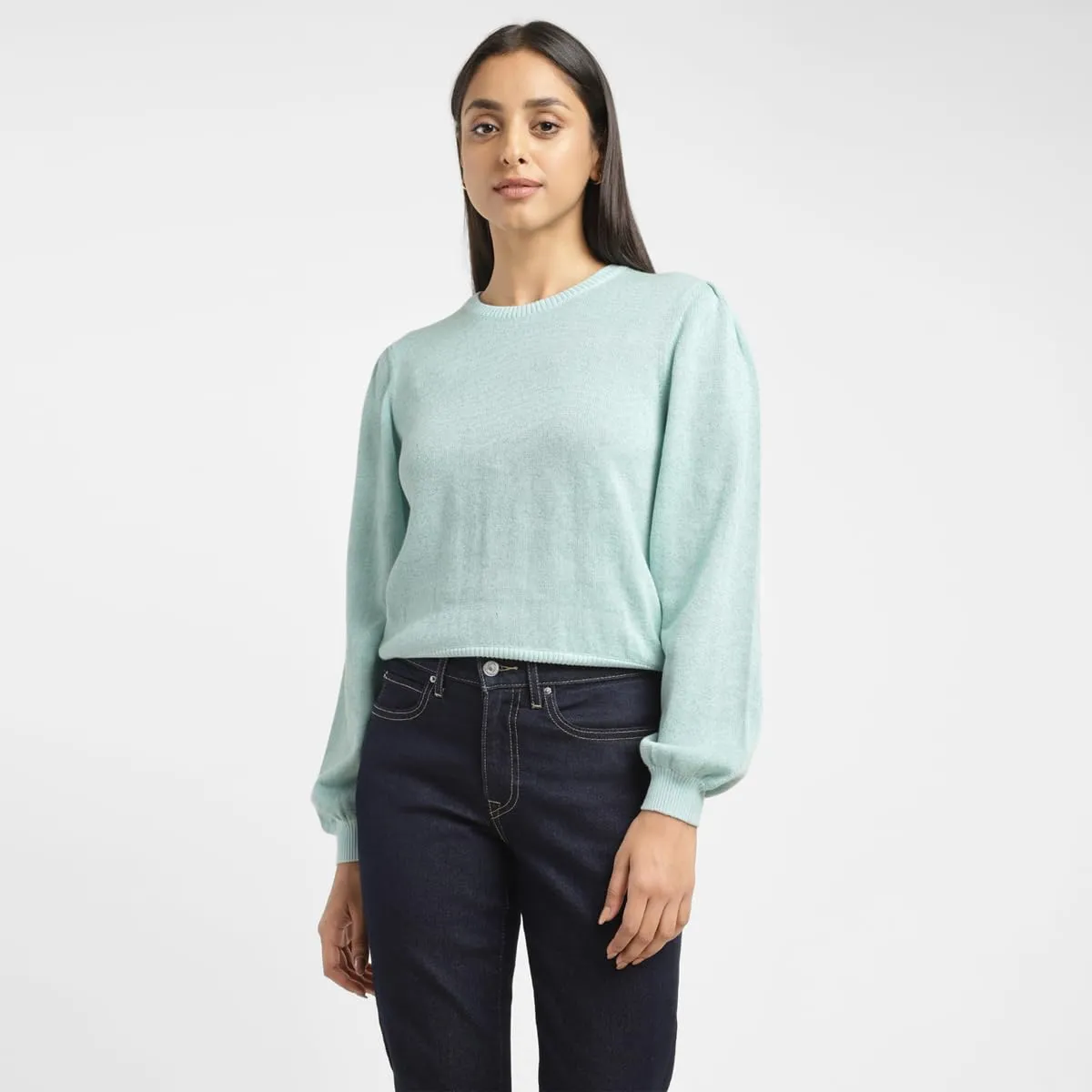 Levi's Women's Cotton Blend Casual Sweater (A3923-0006_Blue