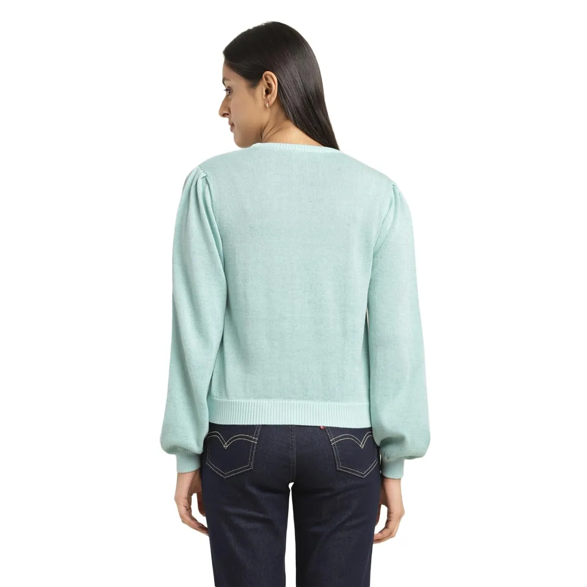 Levi's Women's Cotton Blend Casual Sweater (A3923-0006_Blue