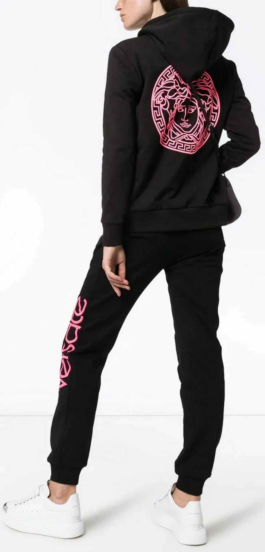 Logo Embroidered Zip-up Hoodie and Track-Pant Set