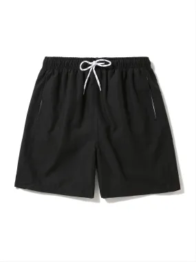 Men's Casual Simple Black Sports Short Pants