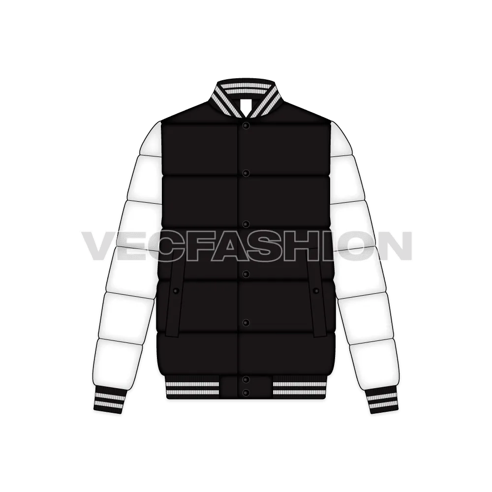 Mens Puffer Varsity Jacket