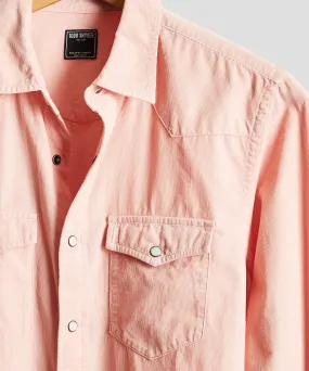 Micro Corduroy Western Shirt in Pink