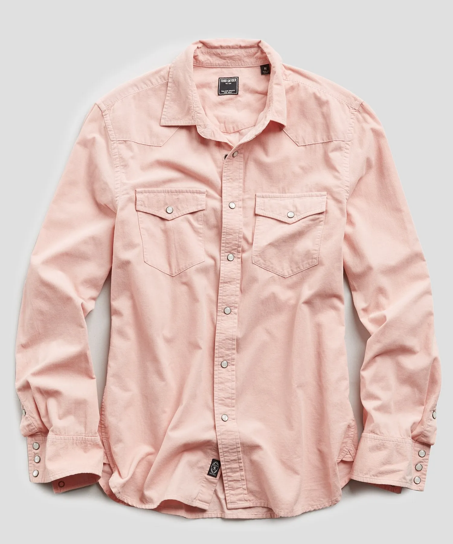 Micro Corduroy Western Shirt in Pink