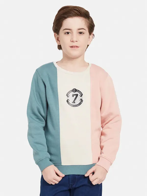 Octave Boys Colourblocked Fleece Pullover Sweatshirt