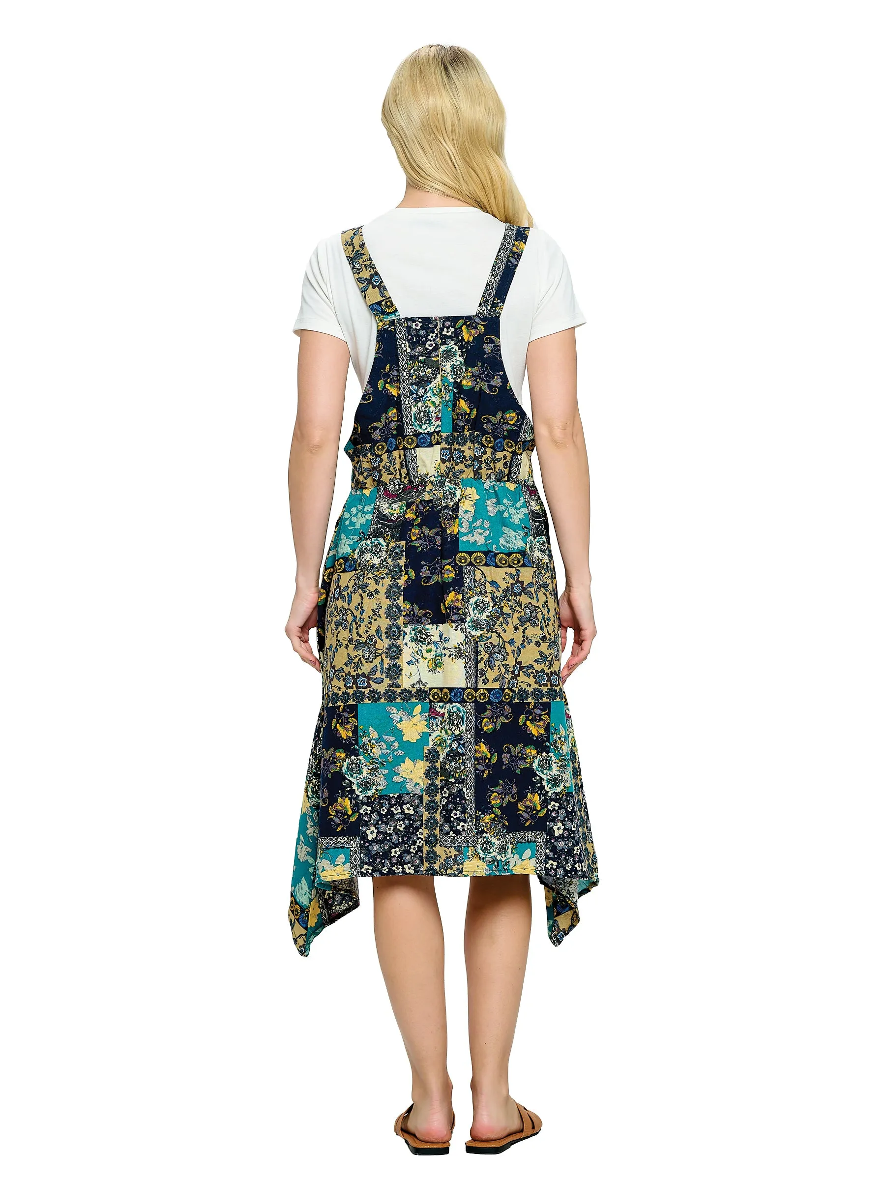 Overall Floral Patchwork  Dress