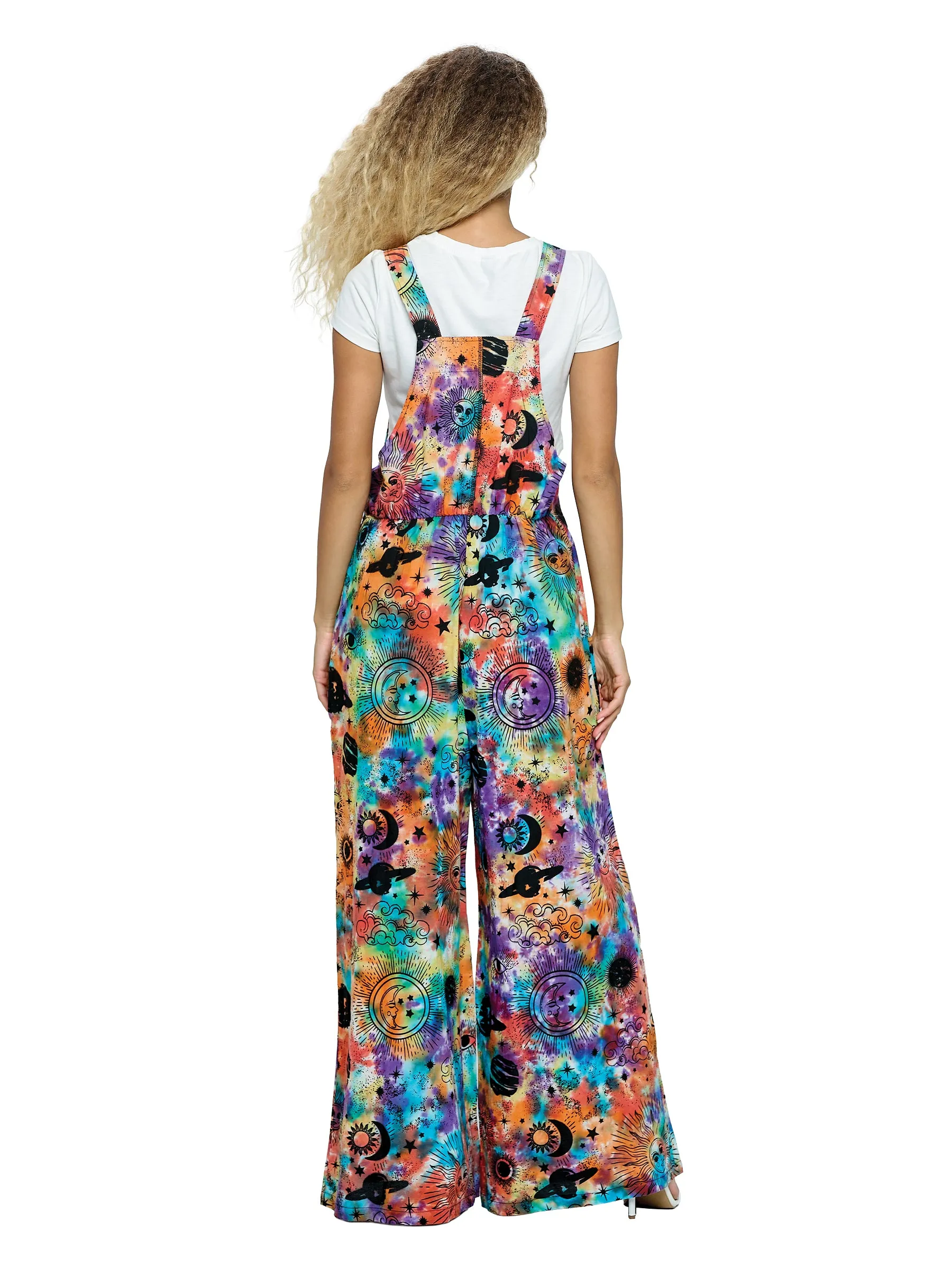 Overall Hippie Tie Dye Celestial