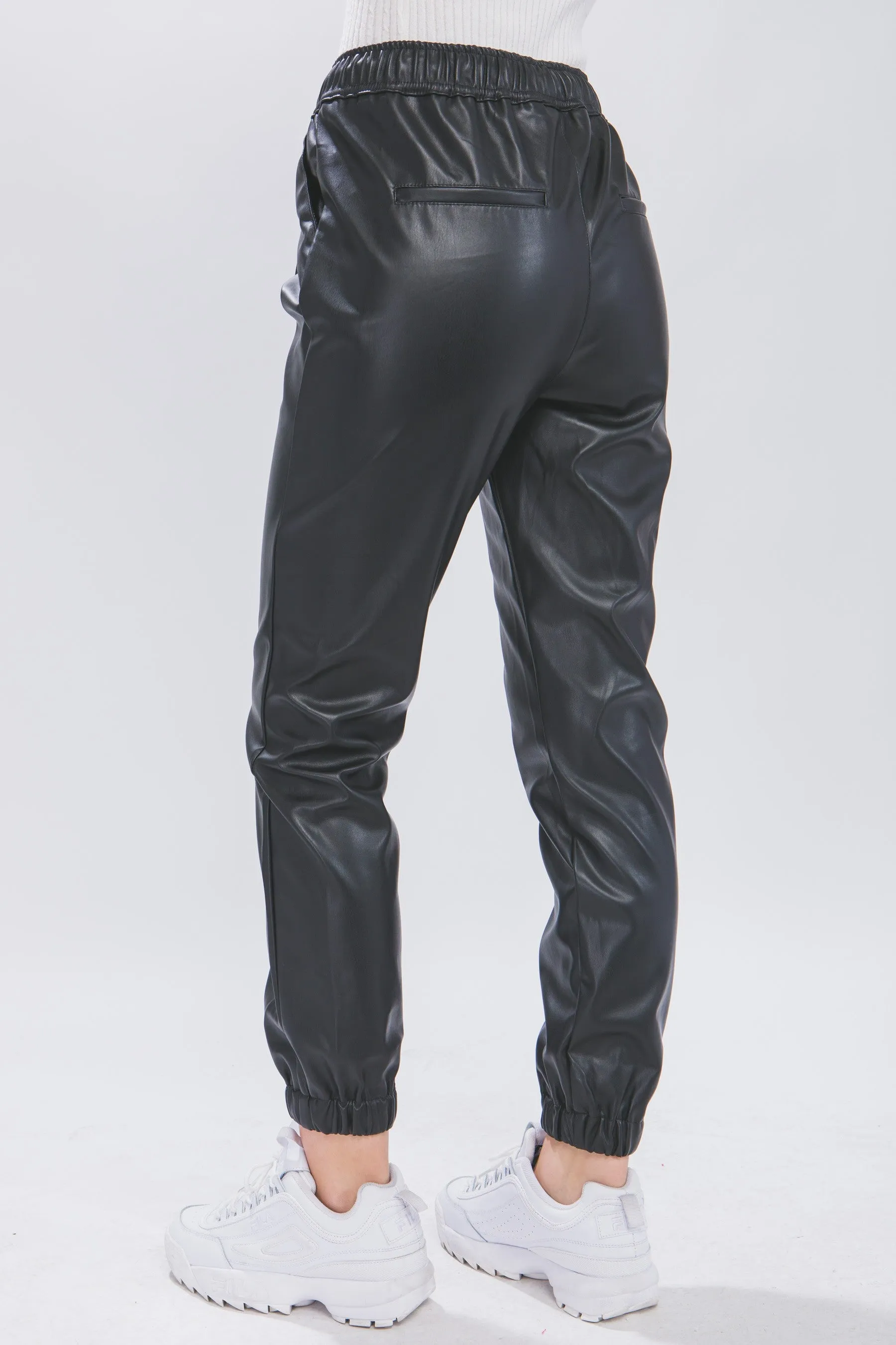 Pleather Joggers