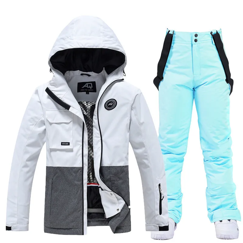 Plus Size Thick Ski Jacket & Overall Pants