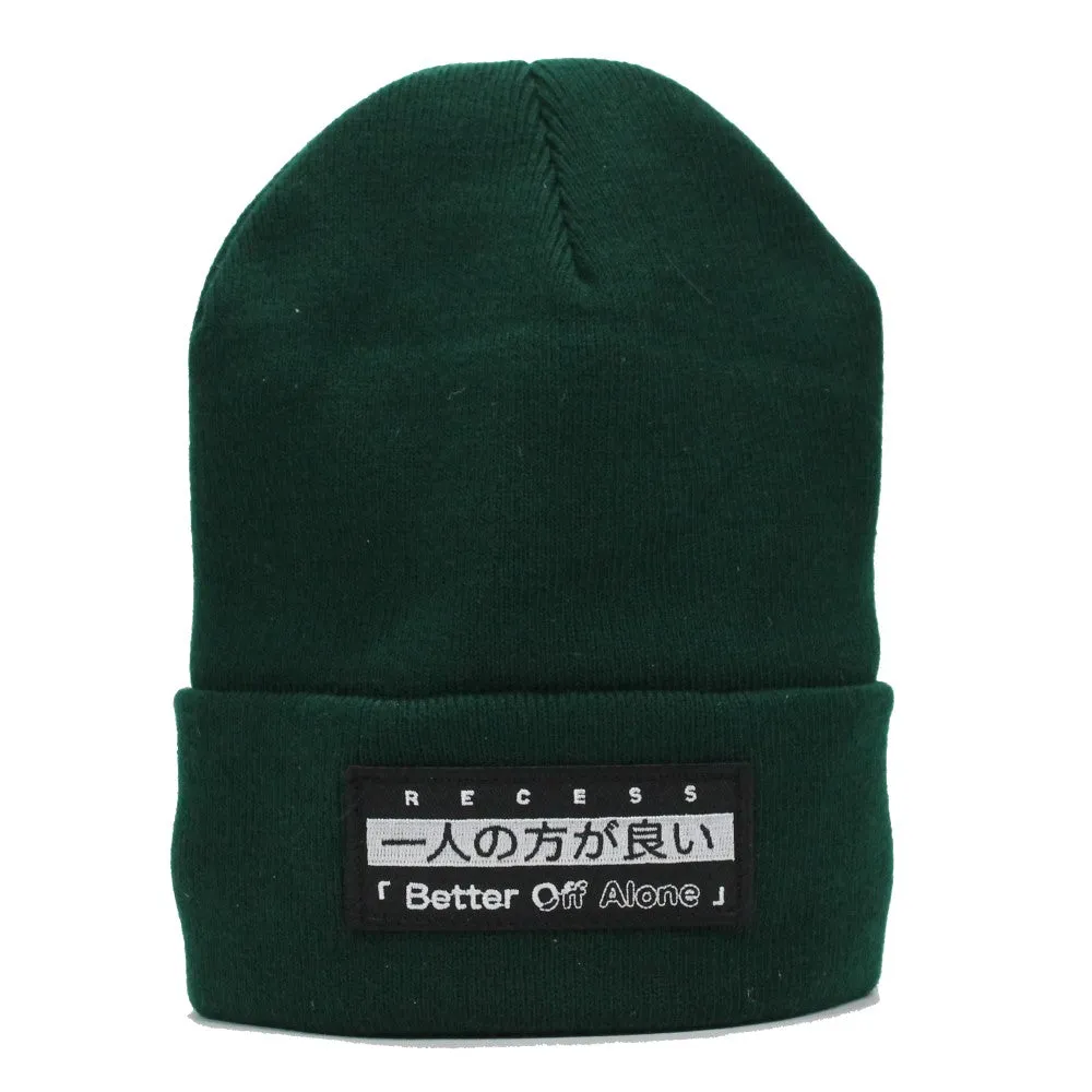 Recess Yo-Yo "Better Off Alone" Beanie -Knit Hat