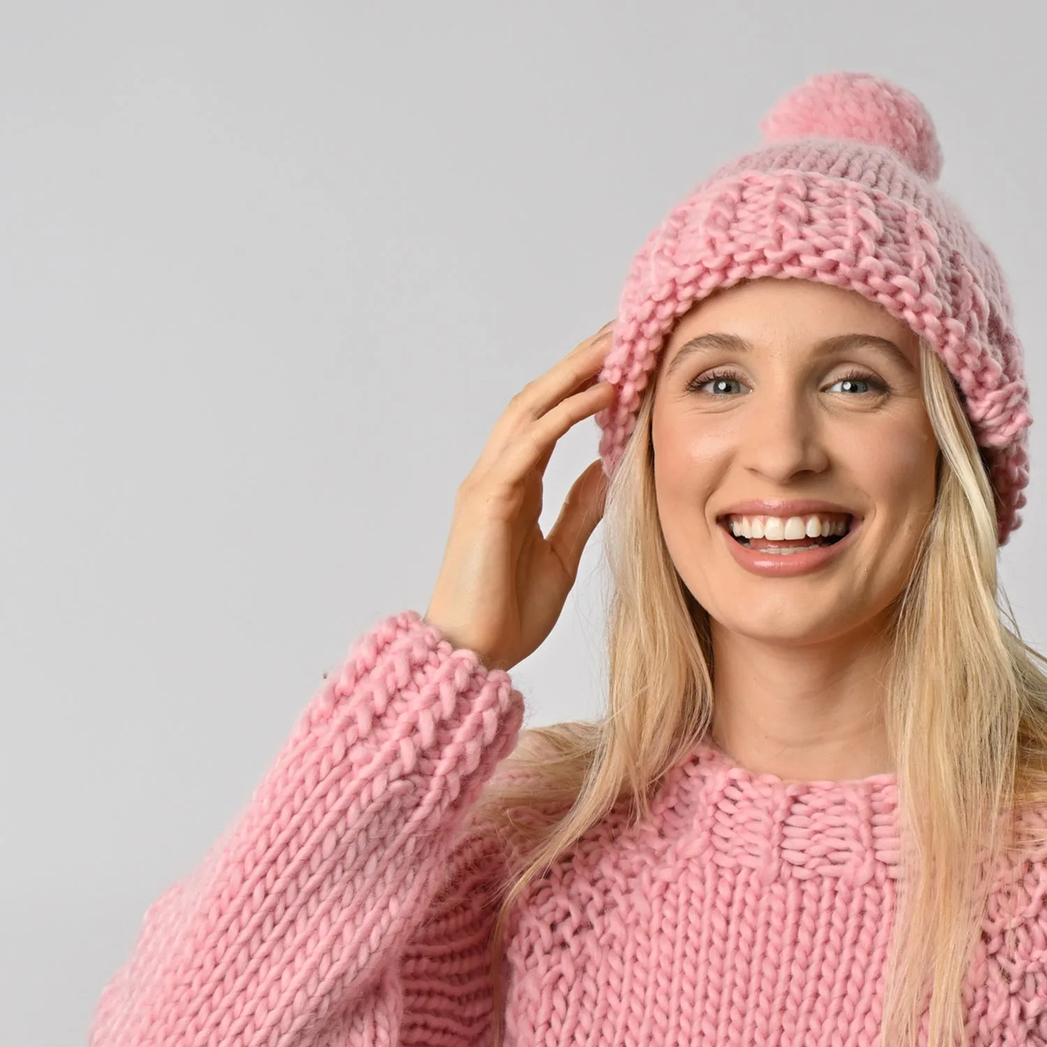 Slouchy Bobble Hat Knitting Kit