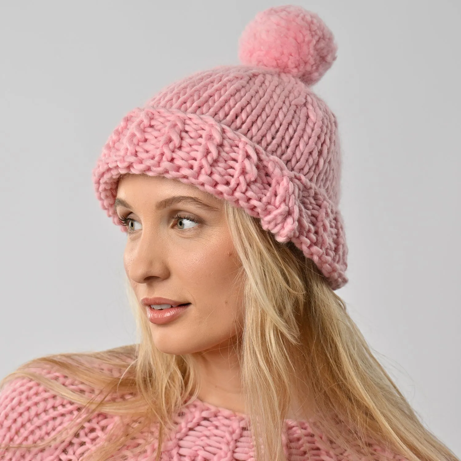 Slouchy Bobble Hat Knitting Kit