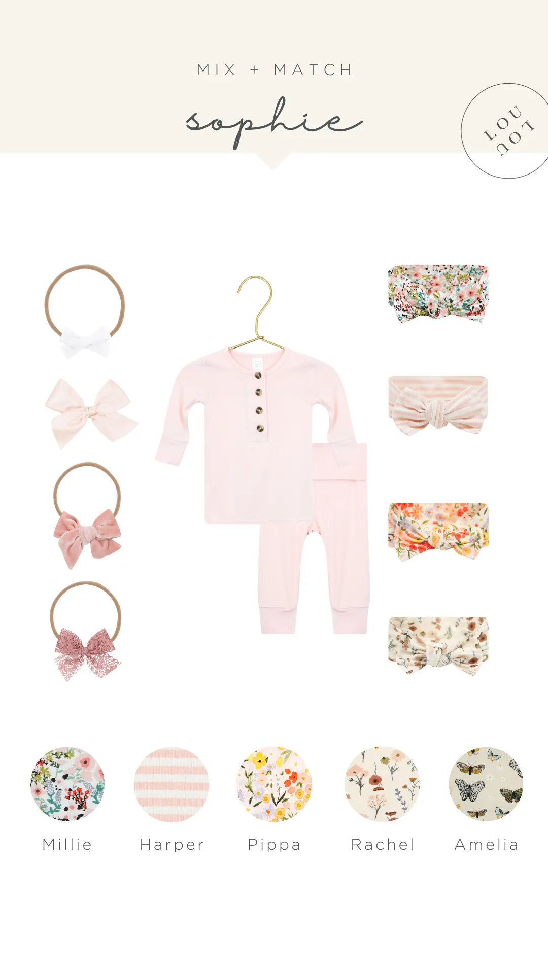 Sophie Newborn Headband Bundle (Gown)