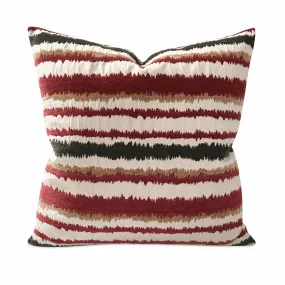 Southwestern Velvet High Pile Stripe Throw Pillow Cover 24x24