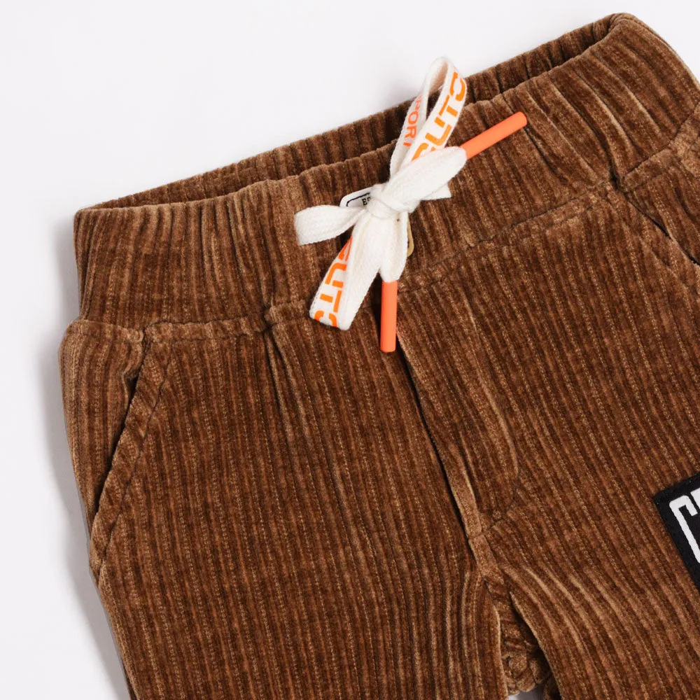 Striped Corduroy Warm Sweatpants Joggers- Grey, Brown, Green & Black