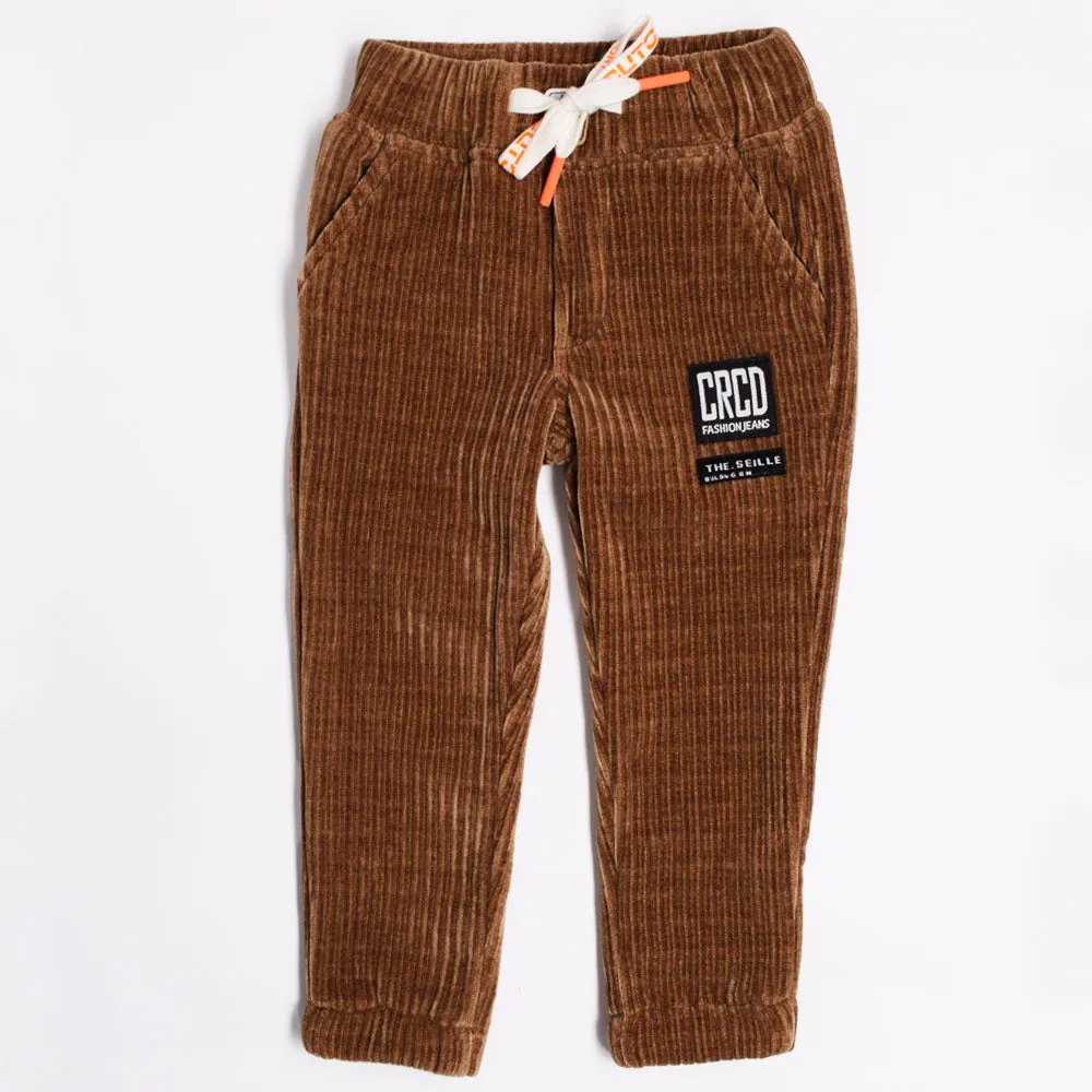 Striped Corduroy Warm Sweatpants Joggers- Grey, Brown, Green & Black