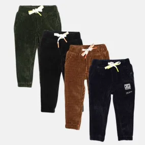 Striped Corduroy Warm Sweatpants Joggers- Grey, Brown, Green & Black