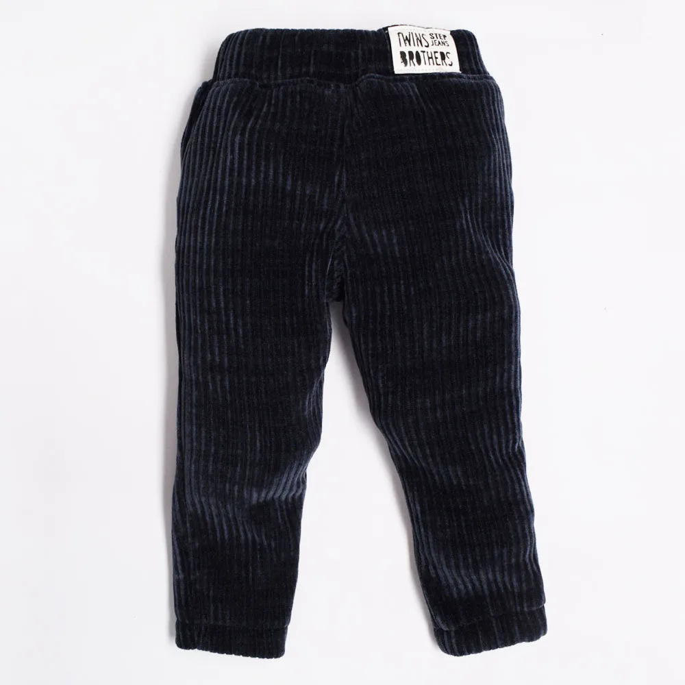 Striped Corduroy Warm Sweatpants Joggers- Grey, Brown, Green & Black