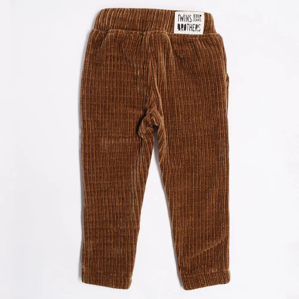 Striped Corduroy Warm Sweatpants Joggers- Grey, Brown, Green & Black