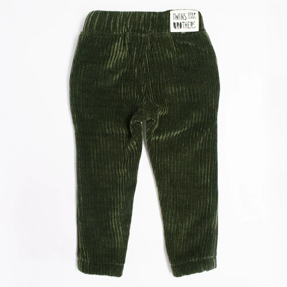 Striped Corduroy Warm Sweatpants Joggers- Grey, Brown, Green & Black