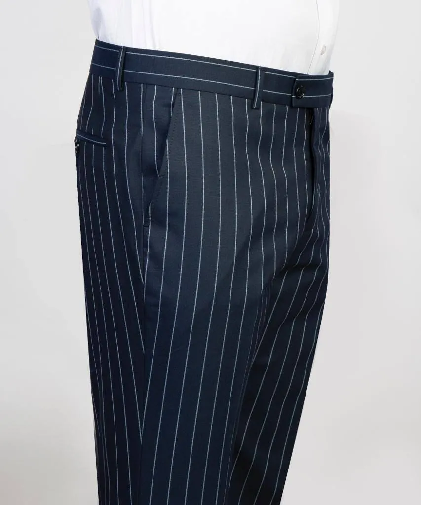 Striped Dark Blue Color Suit