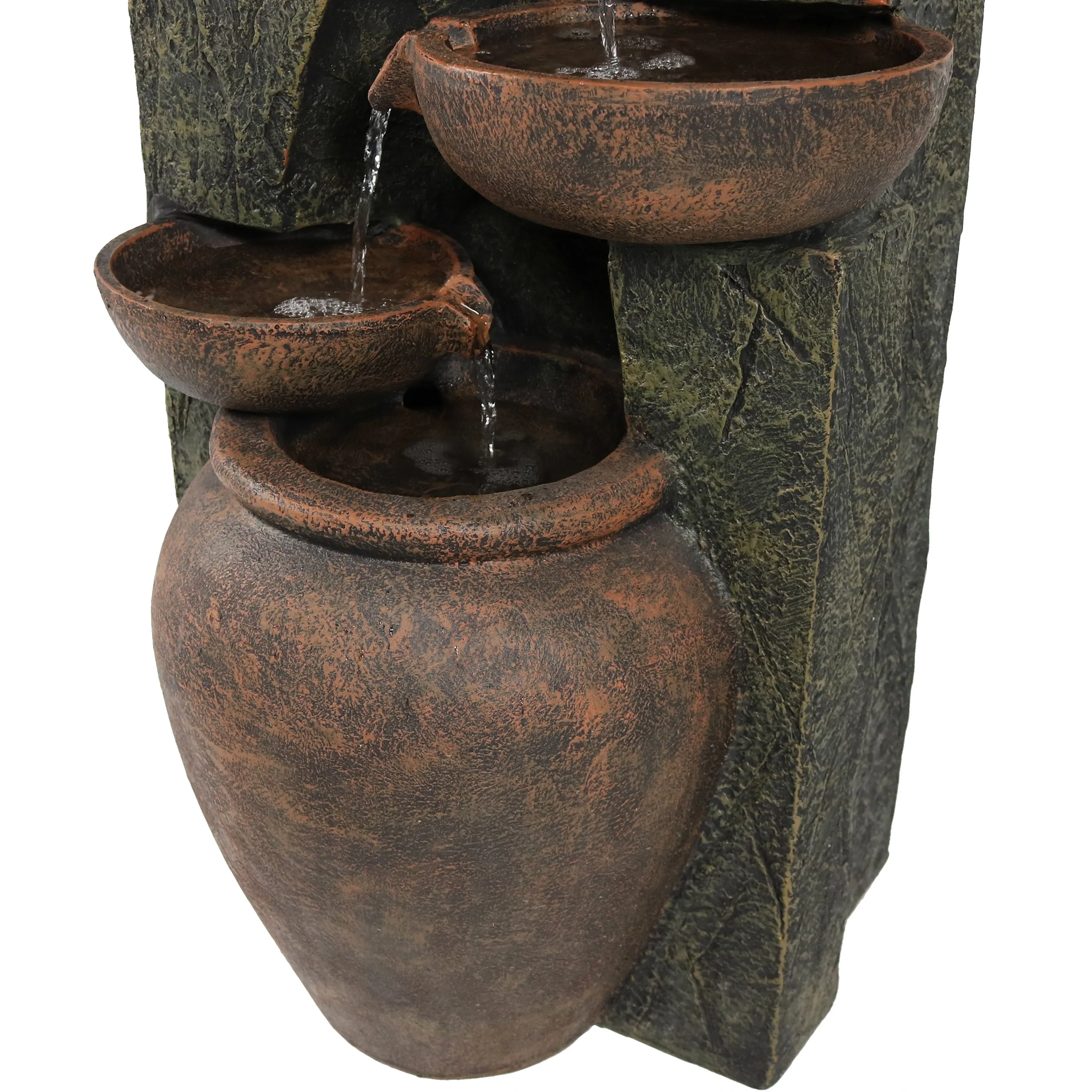 Sunnydaze Cascading Earthenware Pottery Stream Fountain - 39" H