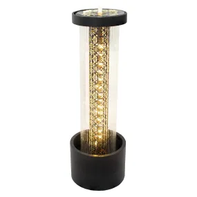 Sunnydaze Glittering Rain Outdoor Water Fountain with Lights - 41.25"