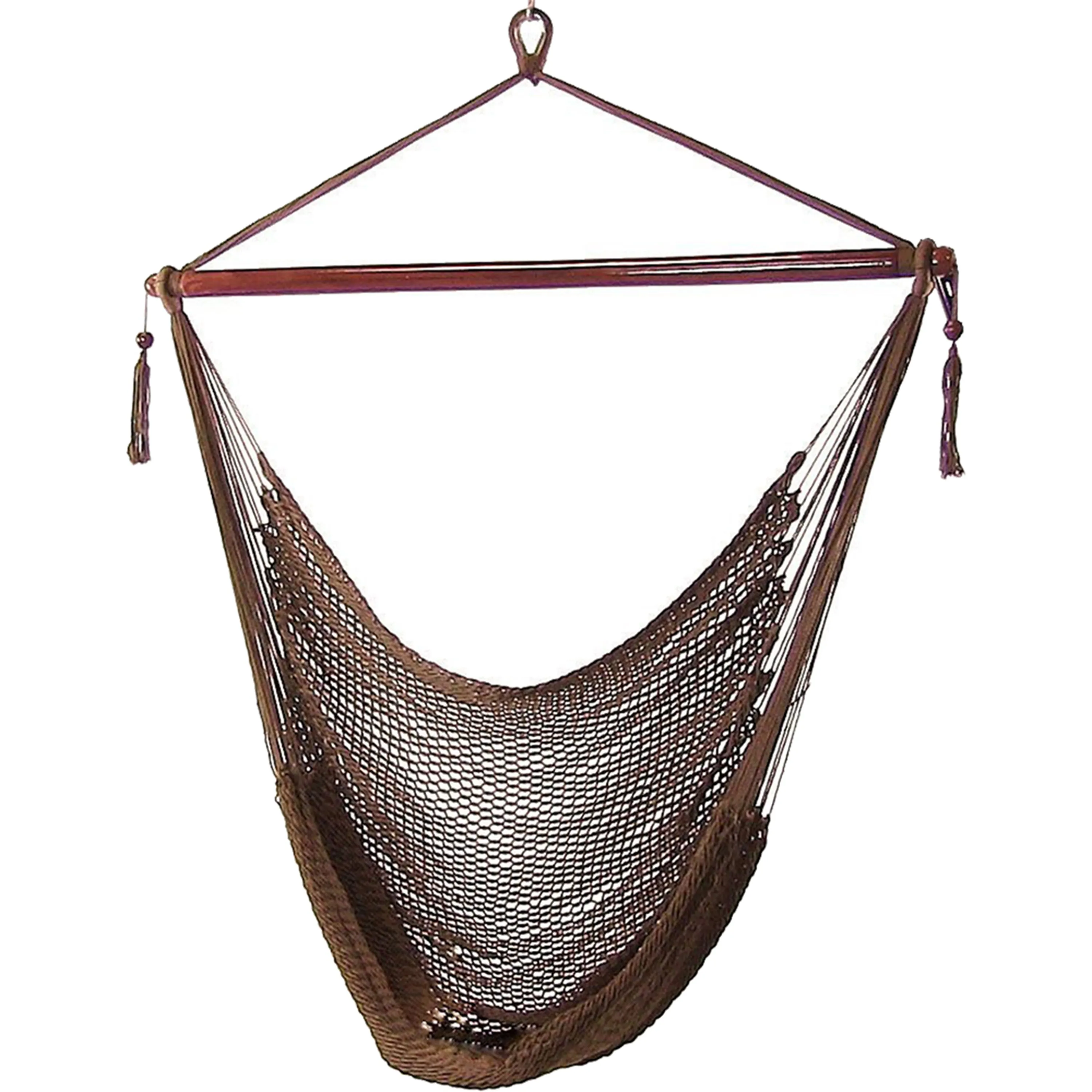 Sunnydaze Outdoor Extra Large Caribbean Polyester Rope Hammock Chair