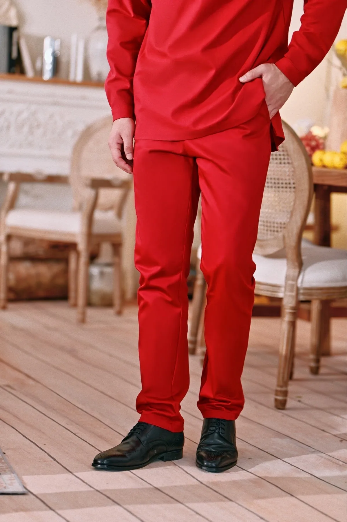 The Perfect Men Slim Fit Pants - Crimson Red