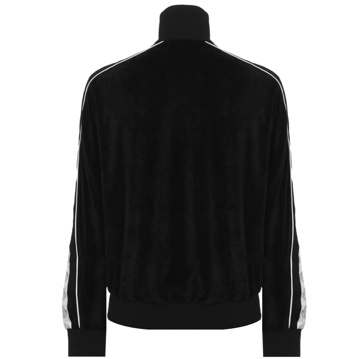 Versace Black Velour Tape Track Jacket