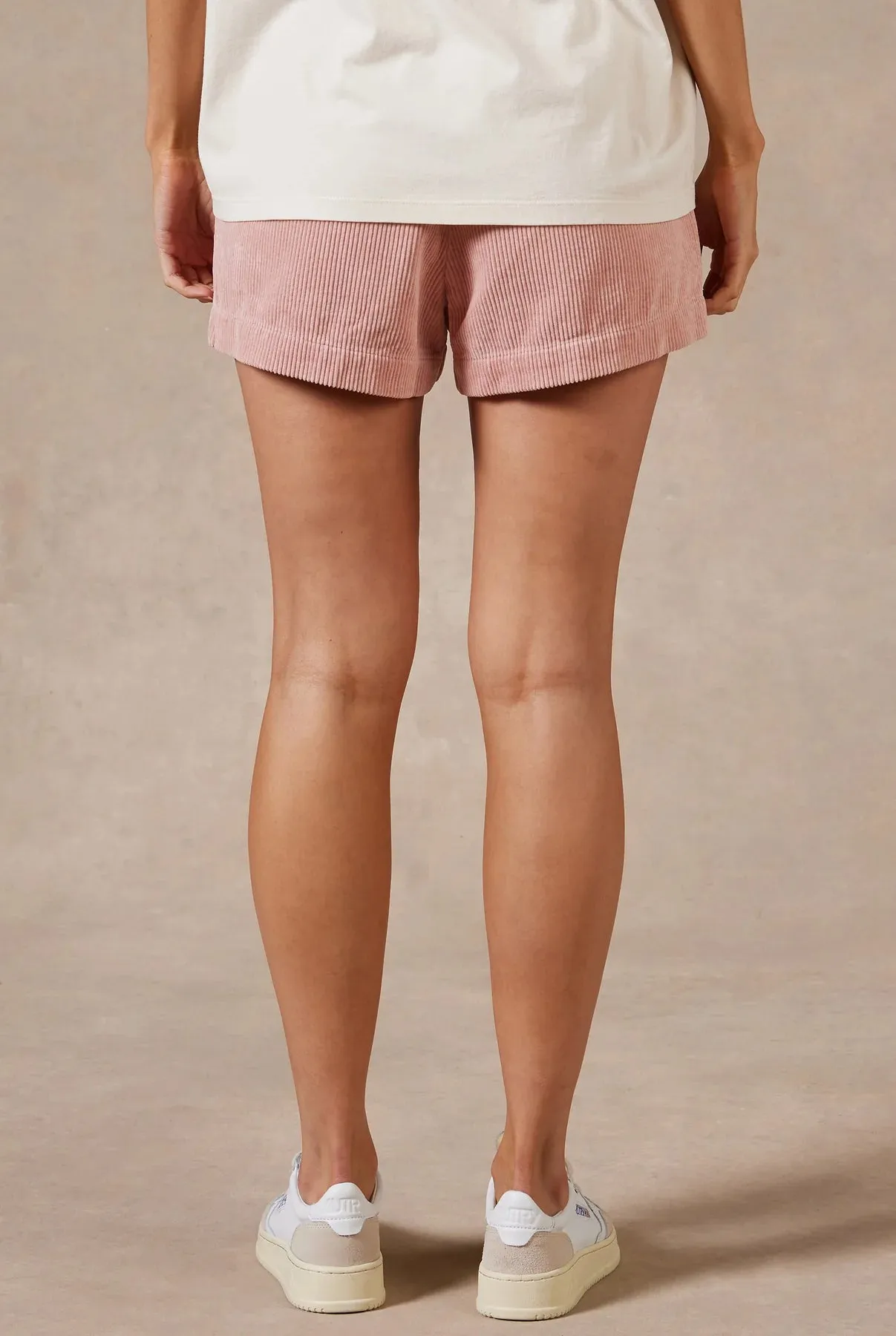 (W) Lebowski Cord Short in Chalk Pink