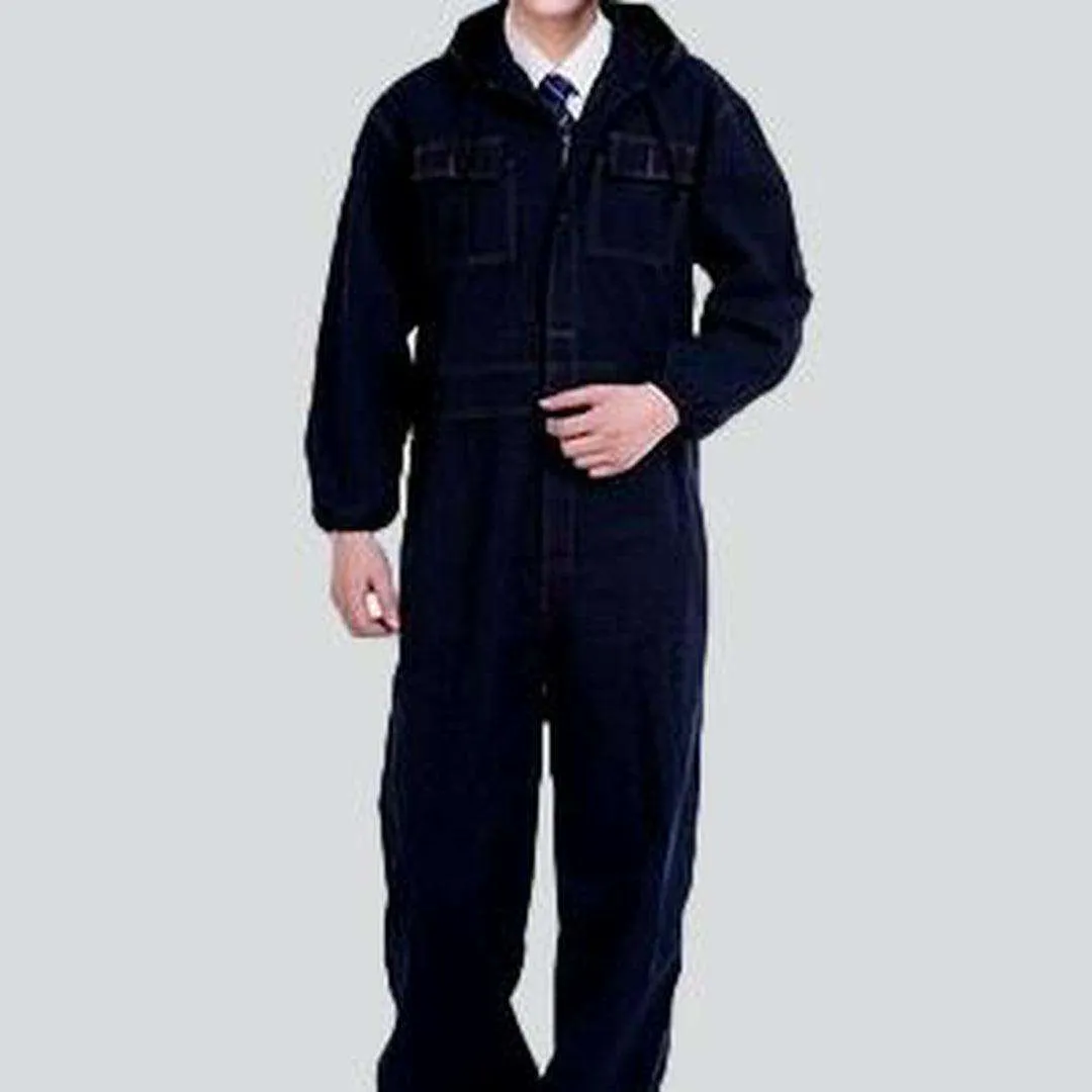 Wear resistant men's denim overall