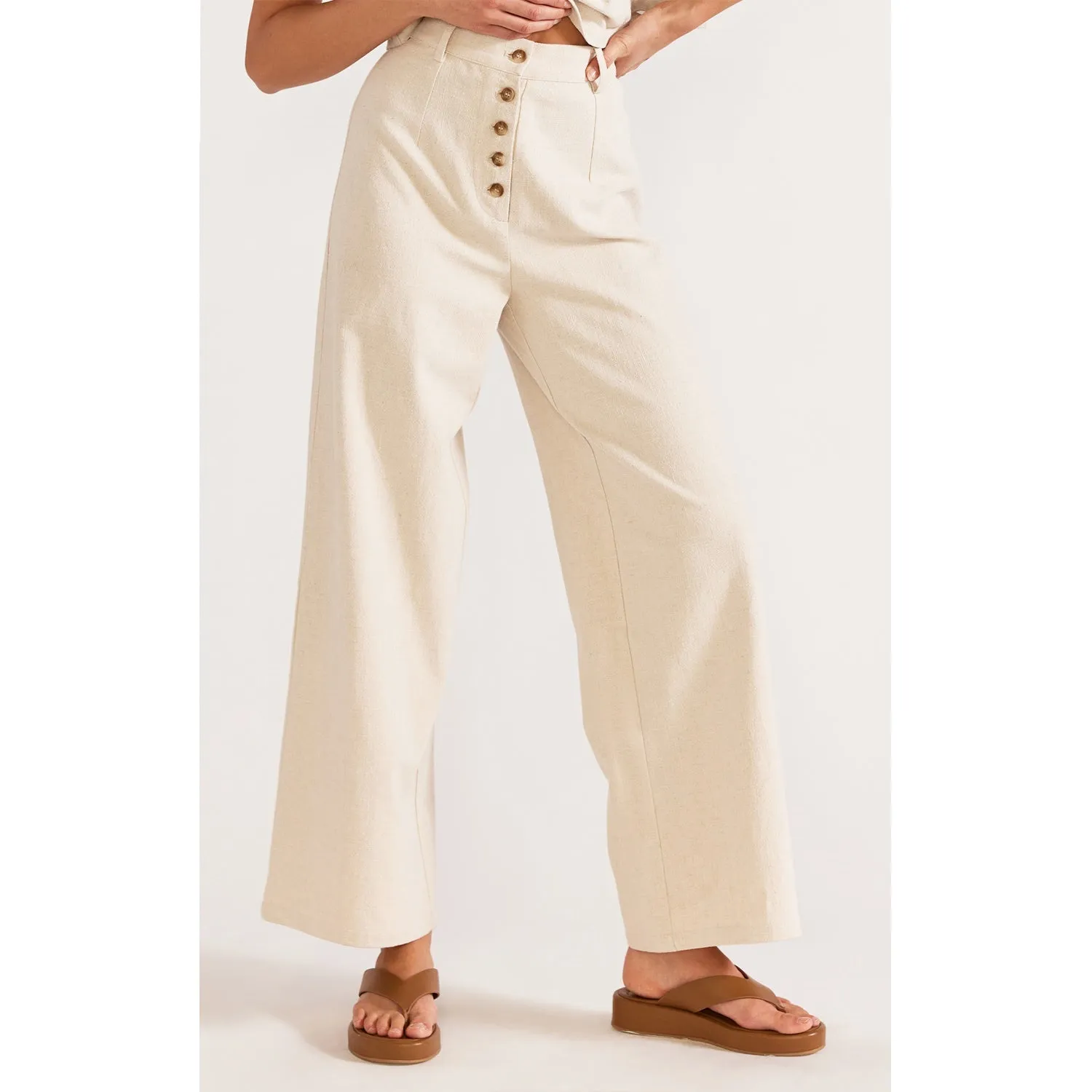 Wide Leg Pants Ethos - Natural Marle