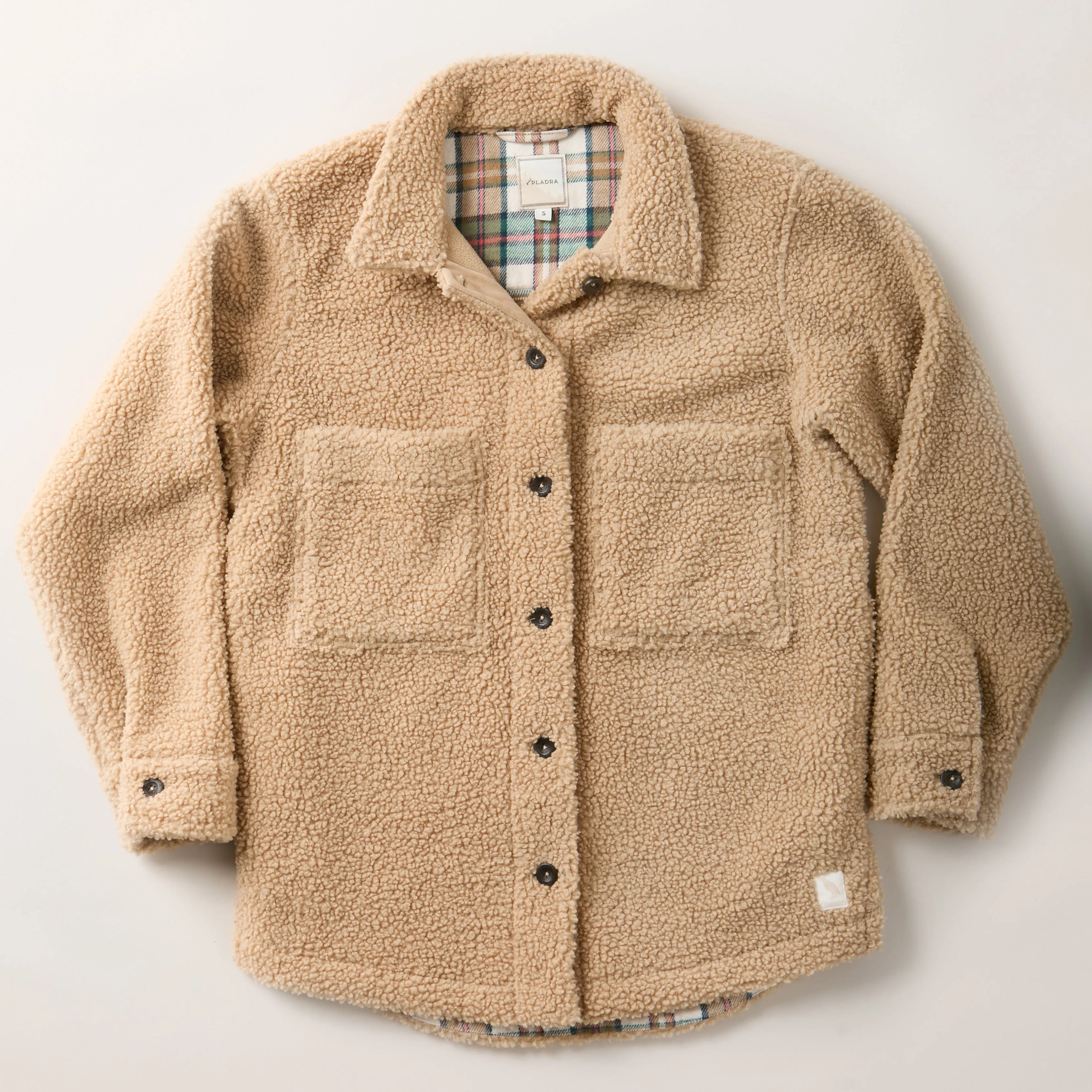 Women's Headlands Sherpa Shacket- Almond Tan