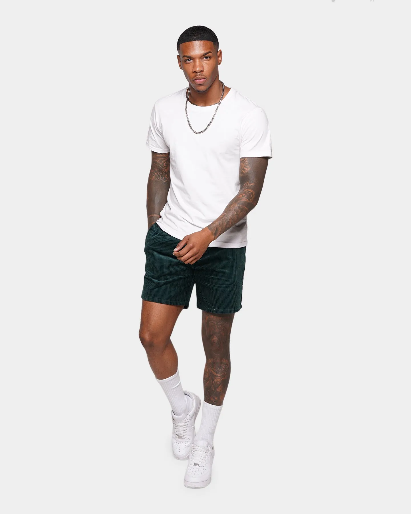 XXIII Riven Cord Shorts Forest Green